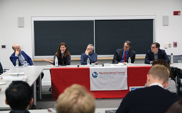 Image of Erez Manela et al. at panel on international development