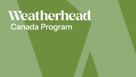 Two-toned green graphic background with the Canada Program logo in white.