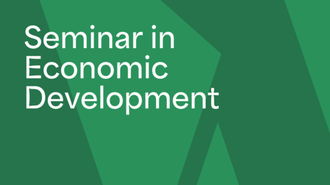 Two-toned green graphic background with the name of the seminar in white on top.