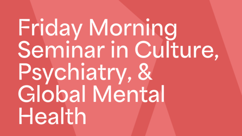 Two-toned coral graphic background with the name of the seminar in white on top.