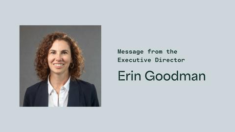 Erin Goodman headshot next to her name and title. 