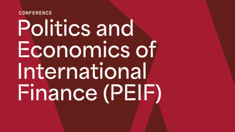 Graphic shows conference title set against duotone red background.
