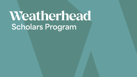 Two-toned teal graphic background with the name of the seminar in white on top
