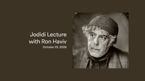 Headshot of Ron Haviv alongside some basic event text. 