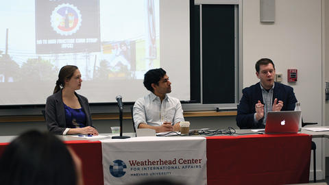 Image of the GSAs at the Weatherhead Forum