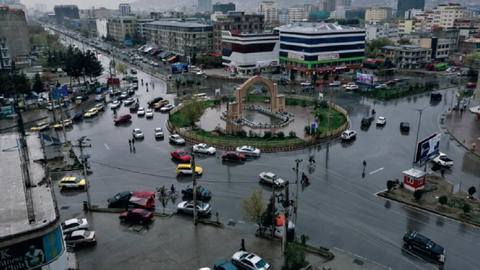 Cover of the Spring 2021 Centerpiece with photo of Kabul citylife