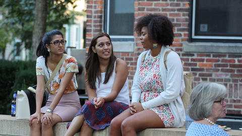 Image of students and affiliates at clambake