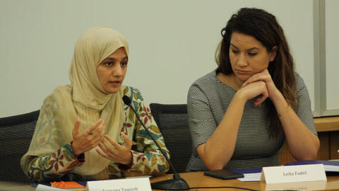 Image of Farzana Yaqoob speaking during panel