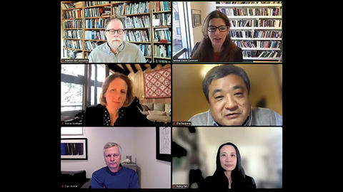 Participants speak about China on Zoom