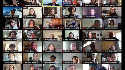 Zoom screenshot of 42 affiliates at the WCFIA Orientation