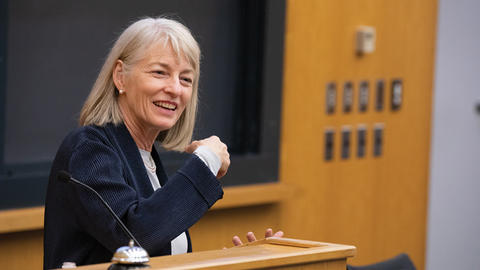 Image of Kathryn Sikkink at the podium