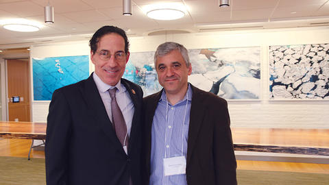 Image of Steven Levitsky and Congressman Jamie Raskin at the Constitutional Hardball conference