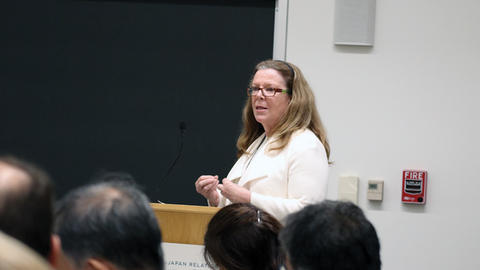 Image of Sheila Smith speaking at U.S.-Japan Relations seminar