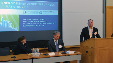 Image of panelists at the Eurasian energy conference