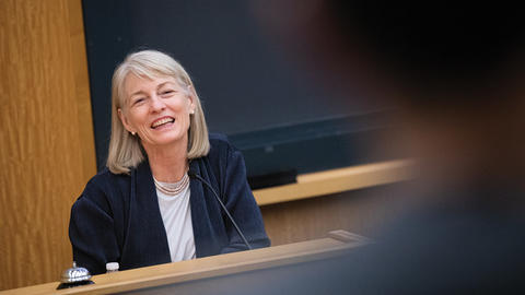 Image of Kathryn Sikkink speaking at Manshel Lecture