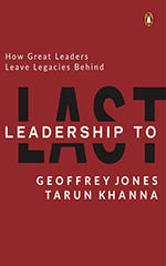 Book cover for Leadership to Last with interesting font work