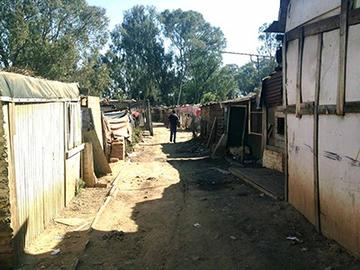 A Makause informal settlement in South Africa.