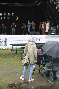 Young woman at public Eid Festival in Malmo