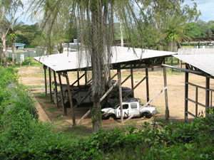 Broken-down UN peacekeeping vehicle in Liberia