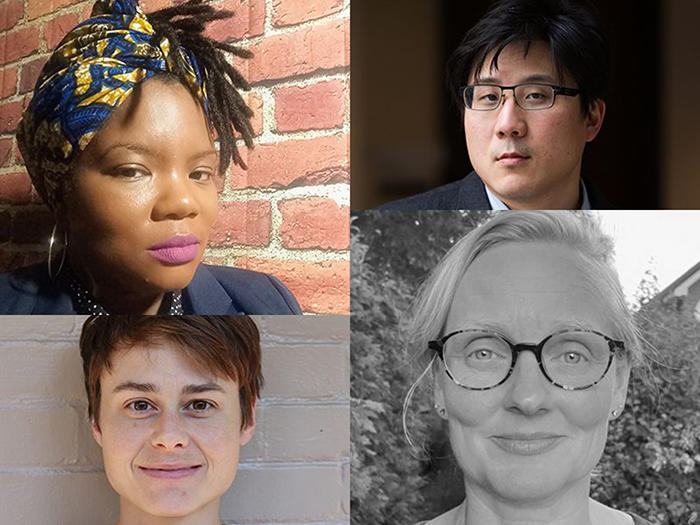 Collage of Katie Mazer, Vincent Chiao, Marlene Gaynair, and Francine McKenzie