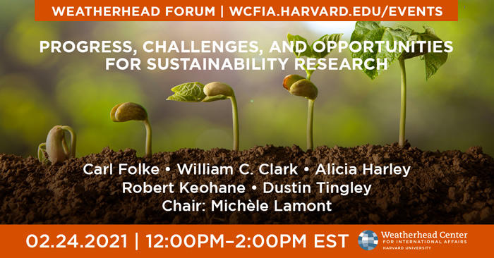 Event graphic with photo of seedlings growing in the dirt