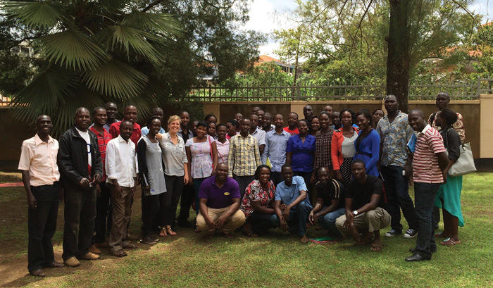 Image of Pia Raffler and field team at IPA Uganda