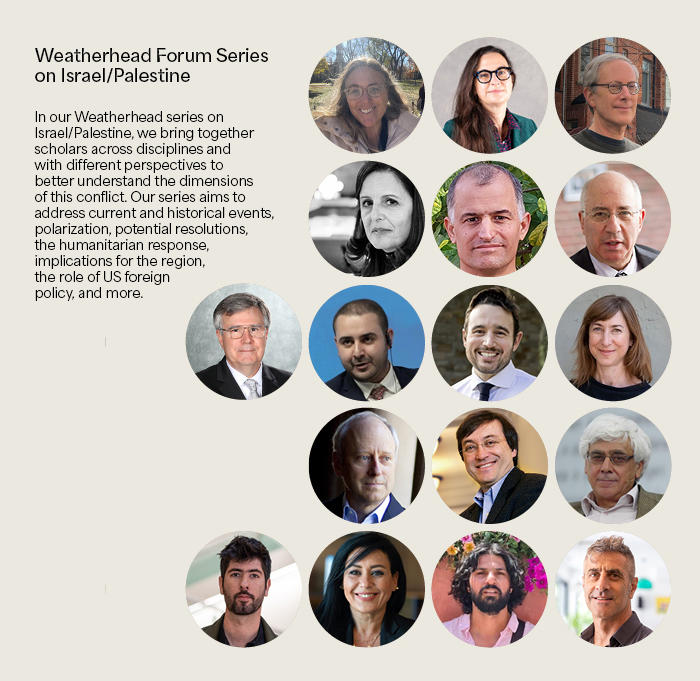 Headshots of all the speakers in our Israel/Palestine series.