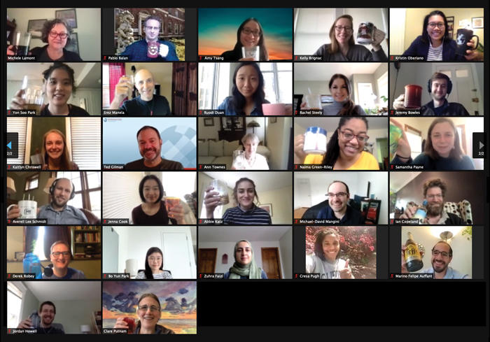 Zoom screenshot of the 2020-2021 Graduate Student Associates