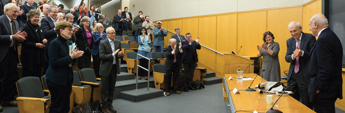Image of speakers and guests at Manshel Lecture