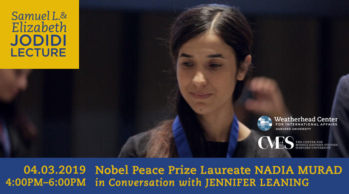 Graphic for Jodidi Lecture with Nadia Murad
