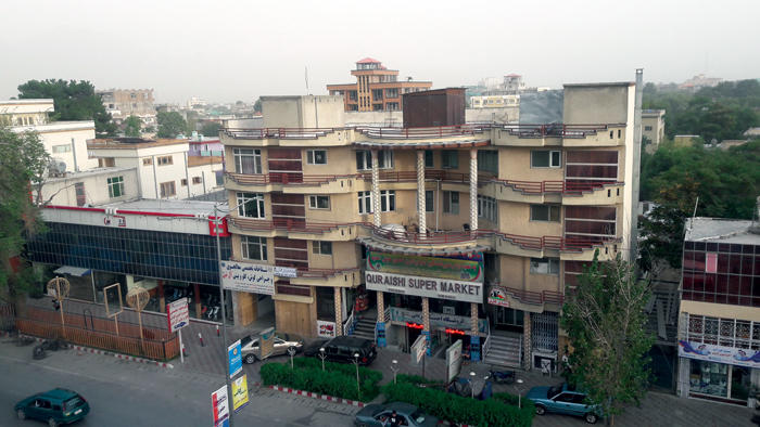 Supermarket and other buildings in Kabul