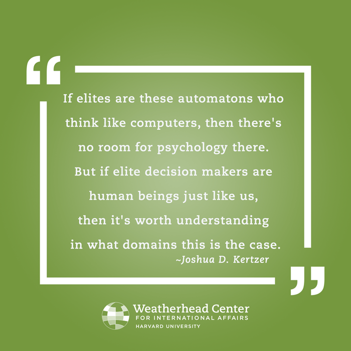 Quotation from Joshua Kertzer