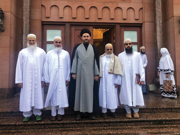 Image of Project Associate Sayed Ali Abbas Razawi visits senior religious leaders and scholars from London’s Isma’ili Dawoodi Bohra community