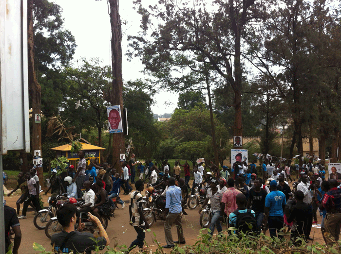 Image of opposition rally against NRM government