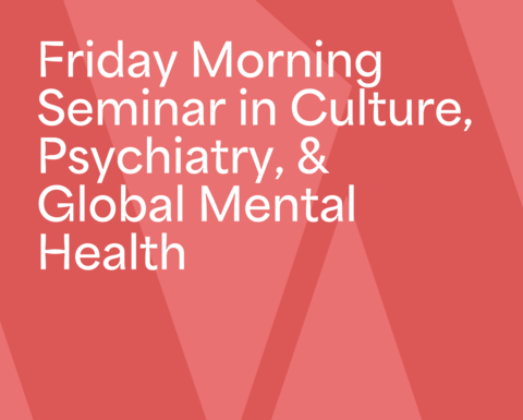 Two-toned coral graphic background with the name of the seminar in white on top.