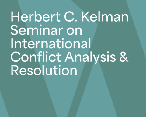 Two-toned teal graphic background with the name of the seminar in white on top