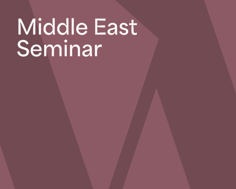 Two-toned burgundy graphic background with the name of the seminar in white on top