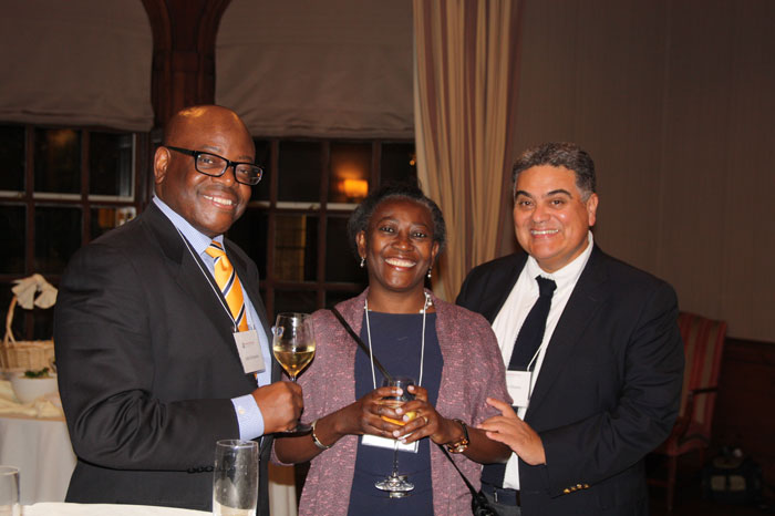 Image of former fellows at the reunion dinner
