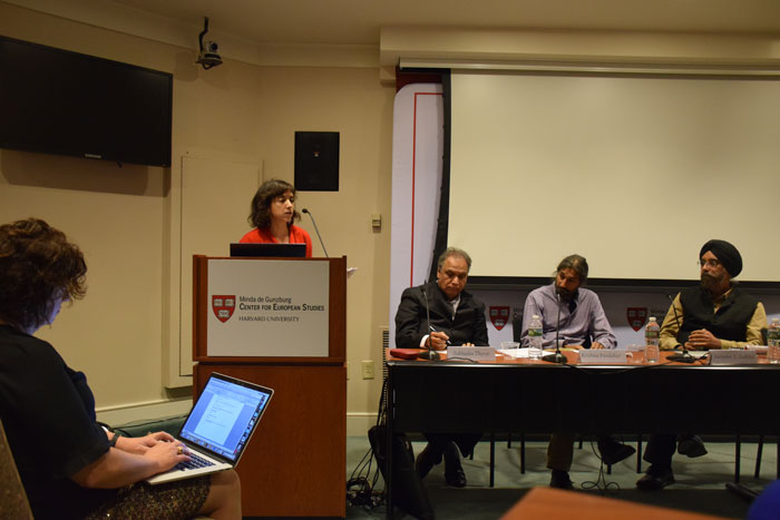Image of Rohini Pande giving presentation