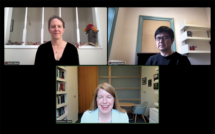 Participants speak on Zoom