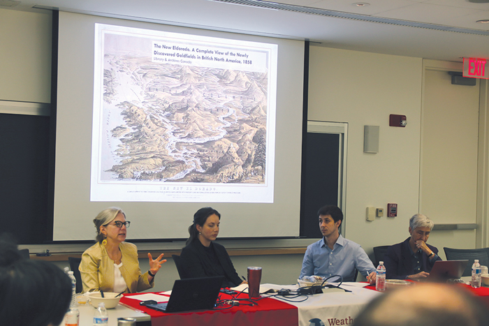 Canada Program team gives a presentation at the Weatherhead Spotlight