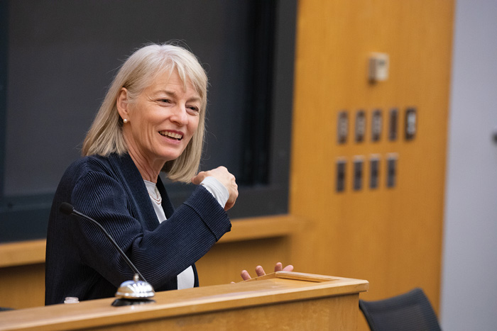 Image of Kathryn Sikkink at the podium