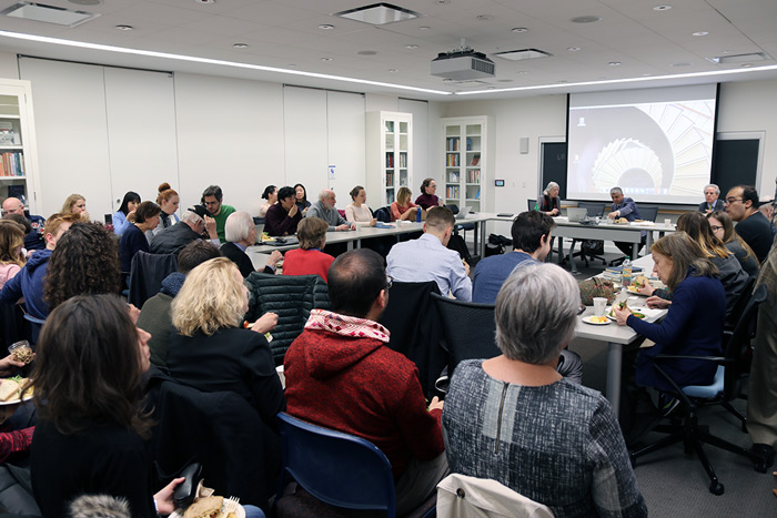 Image of crowded populism seminar