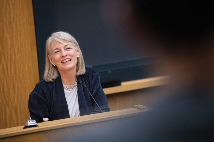 Image of Kathryn Sikkink speaking at Manshel Lecture
